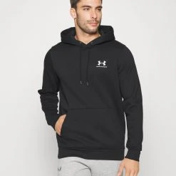 Under Armour UA ESSENTIAL - Bluza Z Kapturem - Black/white