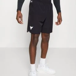 Under Armour ROCK SHORTS - Krótkie Spodenki Sportowe - Black/white