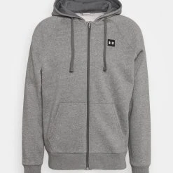 Under Armour RIVAL HOODIE - Bluza Rozpinana - Pitch Gray Light Heather/onyx White -Under Armour shop 6bf9bf02a88843bc92e47f0b33f686e4 scaled