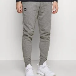 Under Armour RIVAL JOGGERS - Spodnie Treningowe - Pitch Gray Light Heather