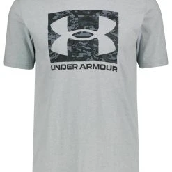 Under Armour ABC CAMO BOXED LOGO - T-shirt Z Nadrukiem - Grau