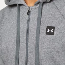 Under Armour RIVAL HOODIE - Bluza Rozpinana - Pitch Gray Light Heather/onyx White -Under Armour shop 6dde1576c8754eaa979992eecca1f0c1 scaled