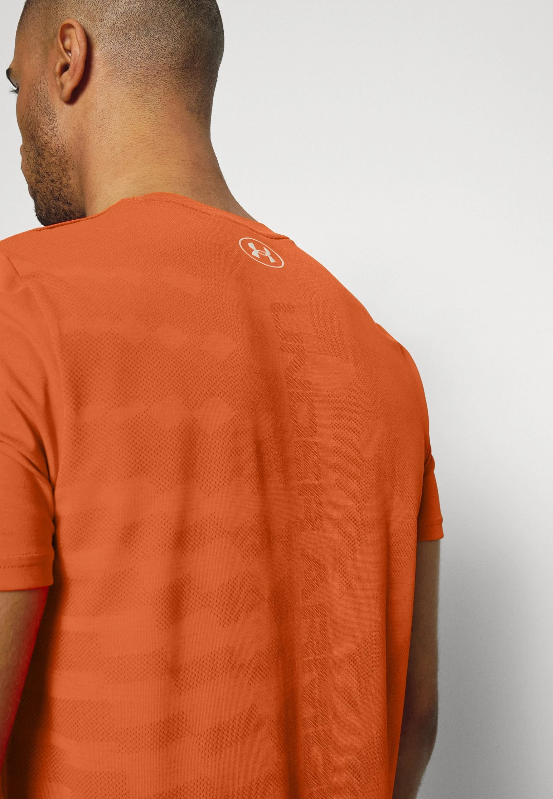 Under Armour SEAMLESS RADIAL SS - T-shirt Z Nadrukiem - Team Orange/stone 5 Under Armour SEAMLESS RADIAL SS - T-shirt Z Nadrukiem - Team Orange/stone - obrazek 5