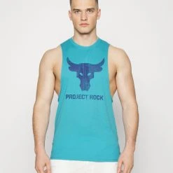 Under Armour PROJECT ROCK BRAHMA BULL TANK - Top - Glacier Blue/blue Mirage