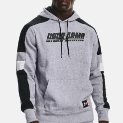 Under Armour BASELINE FLEECE - Bluza Z Kapturem - Grey