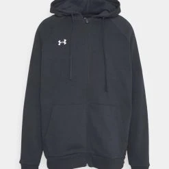 Under Armour RIVAL HOODIE - Bluza Rozpinana - Black/white -Under Armour shop 73771b832ba54da683624940f410726c scaled