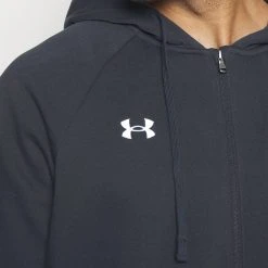 Under Armour RIVAL HOODIE - Bluza Rozpinana - Black/white -Under Armour shop 76a3fc2dd3d44cd98d0aa8f3241b9d11 scaled