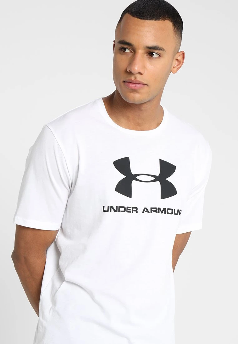 STYLE LOGO - T-shirt z nadrukiem - white/black Under Armour STYLE LOGO - T-shirt Z Nadrukiem - White/black -Under Armour shop 76f685b686f84e5897416f3c13324ef3