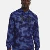 Under Armour UA RIVAL TERRY NOVELTY HD - Bluza Z Kapturem - Sonar Blue