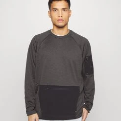 Under Armour TERRAIN TERRY CREW - Bluza - Black