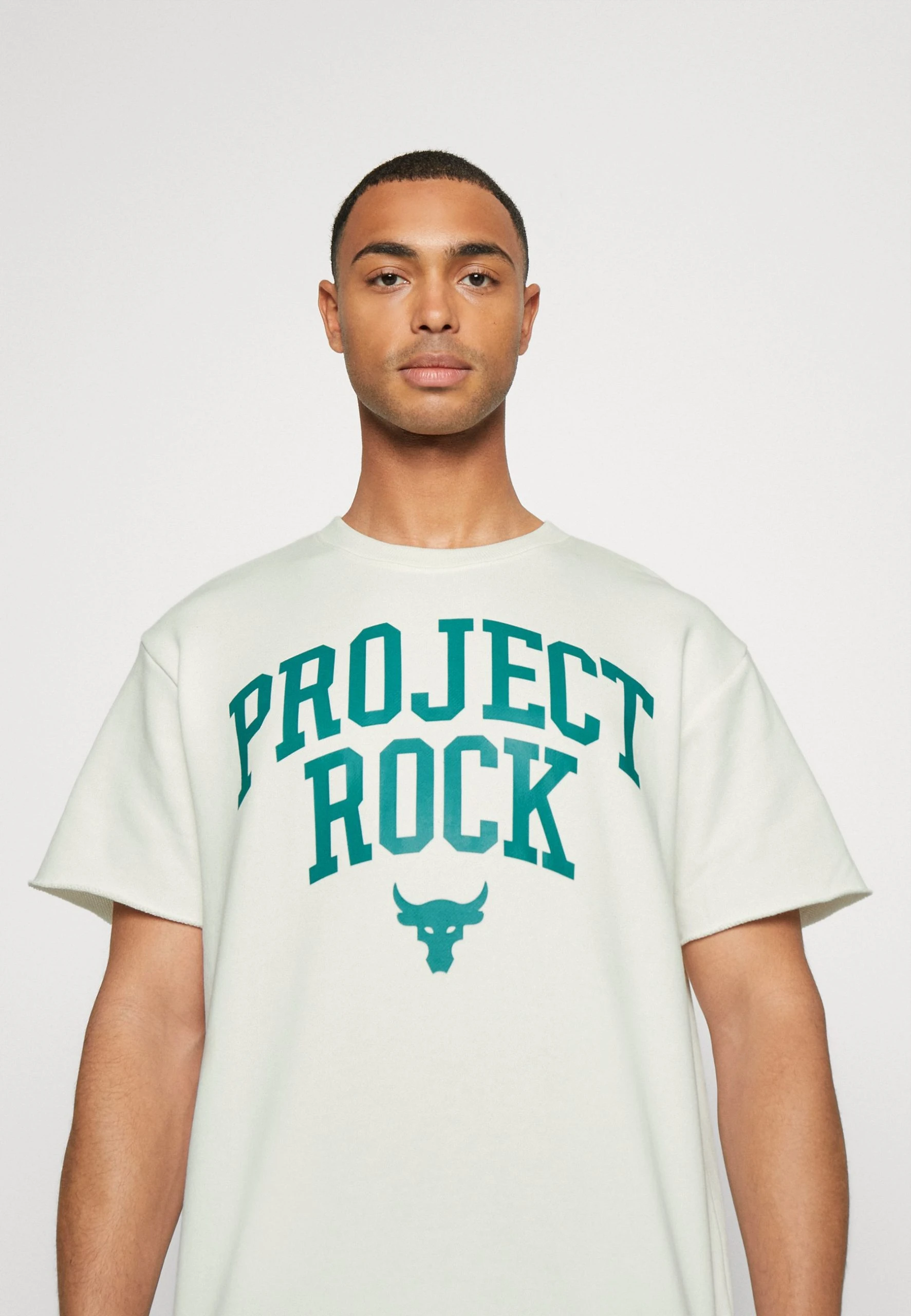 Under Armour ROCK - T-shirt Z Nadrukiem - Ivory/coastal Teal/black 4 Under Armour ROCK - T-shirt Z Nadrukiem - Ivory/coastal Teal/black - obrazek 4
