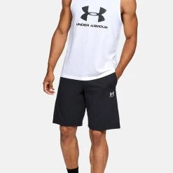 Under Armour SPORTSTYLE LOGO - Top - White/black