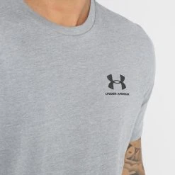 Under Armour SPORTSTYLE LC SS - T-shirt Basic - Steel Light Heather/black 4 Under Armour SPORTSTYLE LC SS - T-shirt Basic - Steel Light Heather/black -Under Armour shop 8090e8b031944fd7888b75dd2590eed8