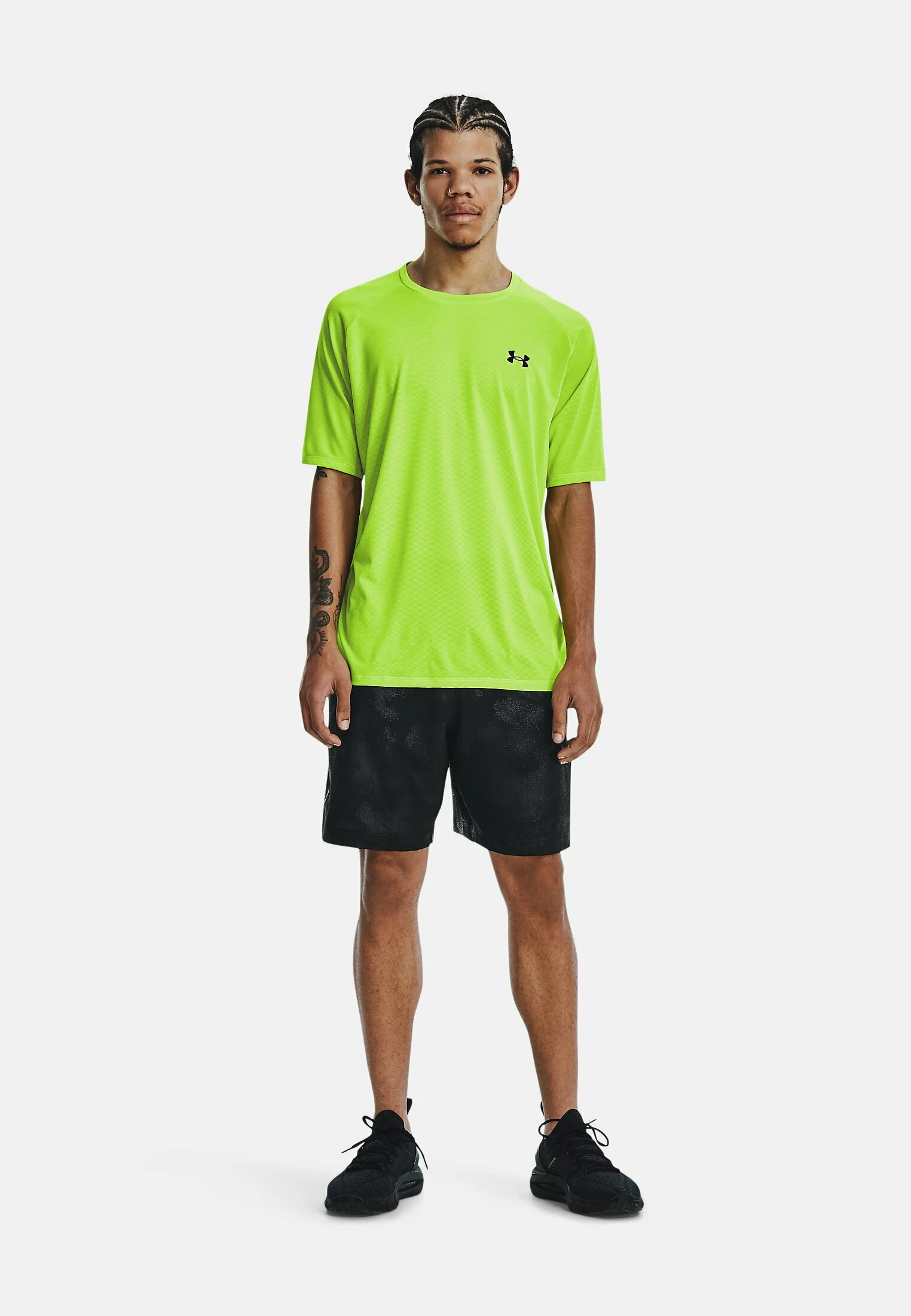 Under Armour EMBOSS - Krótkie Spodenki Sportowe - Black (001) 2 Under Armour EMBOSS - Krótkie Spodenki Sportowe - Black (001) - obrazek 2