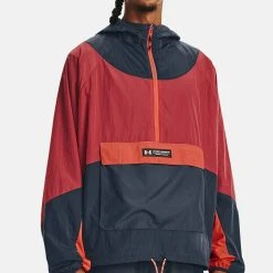 Under Armour UA RUSH WOVEN - Wiatrówka - Downpour Gray