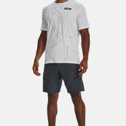 Under Armour UNSTOPPABLE - Krótkie Spodenki Sportowe - Downpour Gray