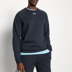 Under Armour RIVAL CREW - Bluza - Black/white -Under Armour shop 8858280961b1406aae32132938c90abc scaled