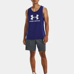 Under Armour SPORTSTYLE LOGO - Top - Sonar Blue