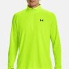 Under Armour TECH ZIP - Bluzka Z Długim Rękawem - Lime Surge