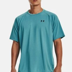 Under Armour NOVELTY TECH 2.0 TRAININGS - T-shirt Z Nadrukiem - Glacier Blue