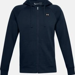 Under Armour RIVAL HOODIE - Bluza Rozpinana - Academy -Under Armour shop 907341f245e54a288f258082c36c22fd