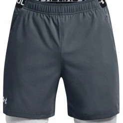 Under Armour VANISH - Krótkie Spodenki Sportowe - Downpour Gray -Under Armour shop 94fffd81f8434699b14edcac49efa268
