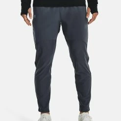 Under Armour QUALIFIER RUN - Spodnie Treningowe - Downpour Gray