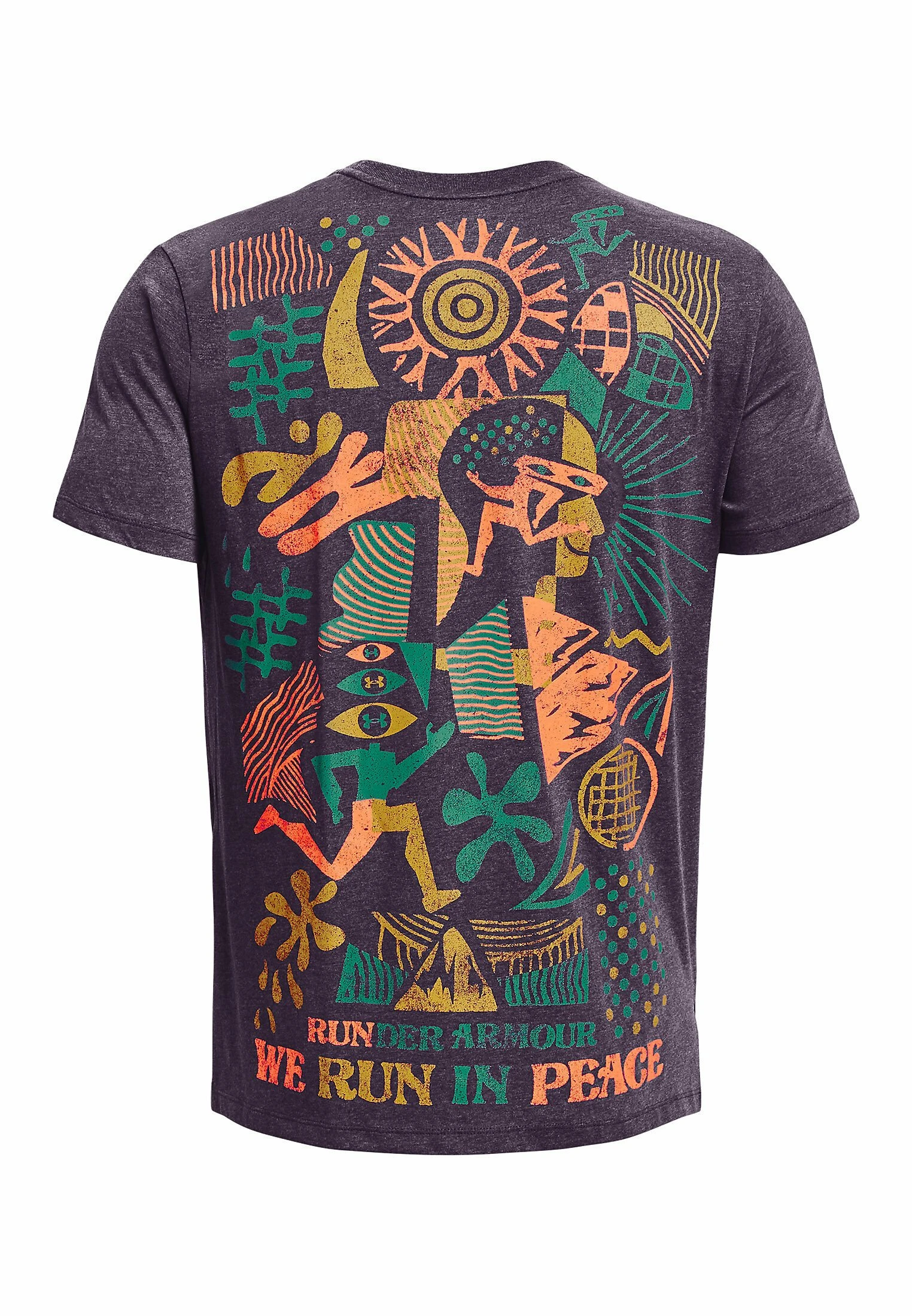 SHORT SLEEVE GRAPH UA WE RUN IN PEACE SS - T-shirt z nadrukiem - tux purple Under Armour SHORT SLEEVE GRAPH UA WE RUN IN PEACE SS - T-shirt Z Nadrukiem - Tux Purple -Under Armour shop 96600187ba4a405eb8c1b9dd1e36eba0