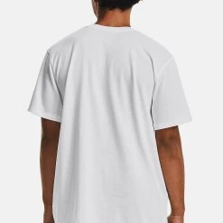 Under Armour SHORT-SLEEVE GRAPH UA M LOGO EMB HEAVYWEIGHT SS - Koszulka Sportowa - White -Under Armour shop 97a4370490bb485d879ac464b0b95792