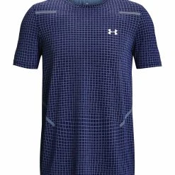 Under Armour SHORT SLEEVES UA SEAMLESS GRID SS - Koszulka Sportowa - Sonar Blue -Under Armour shop 9af9e916ffa448088fa751e2a327ba8b