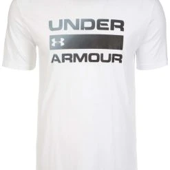 Under Armour TEAM ISSUE WORDMARK SS - T-shirt Z Nadrukiem - White