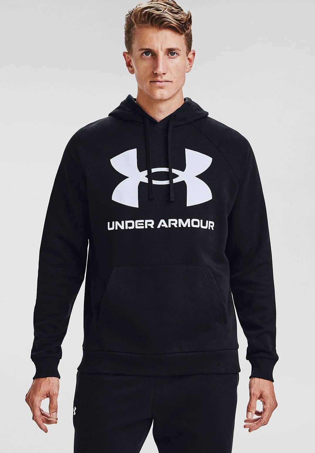 RIVAL BIG HD - Bluza z kapturem - black Under Armour RIVAL BIG HD - Bluza Z Kapturem - Black -Under Armour shop 9ede82e21551492aaff453a13914632d