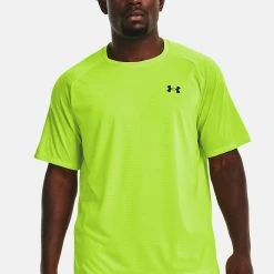 Under Armour NOVELTY TECH 2.0 TRAININGS - T-shirt Z Nadrukiem - Lime Surge