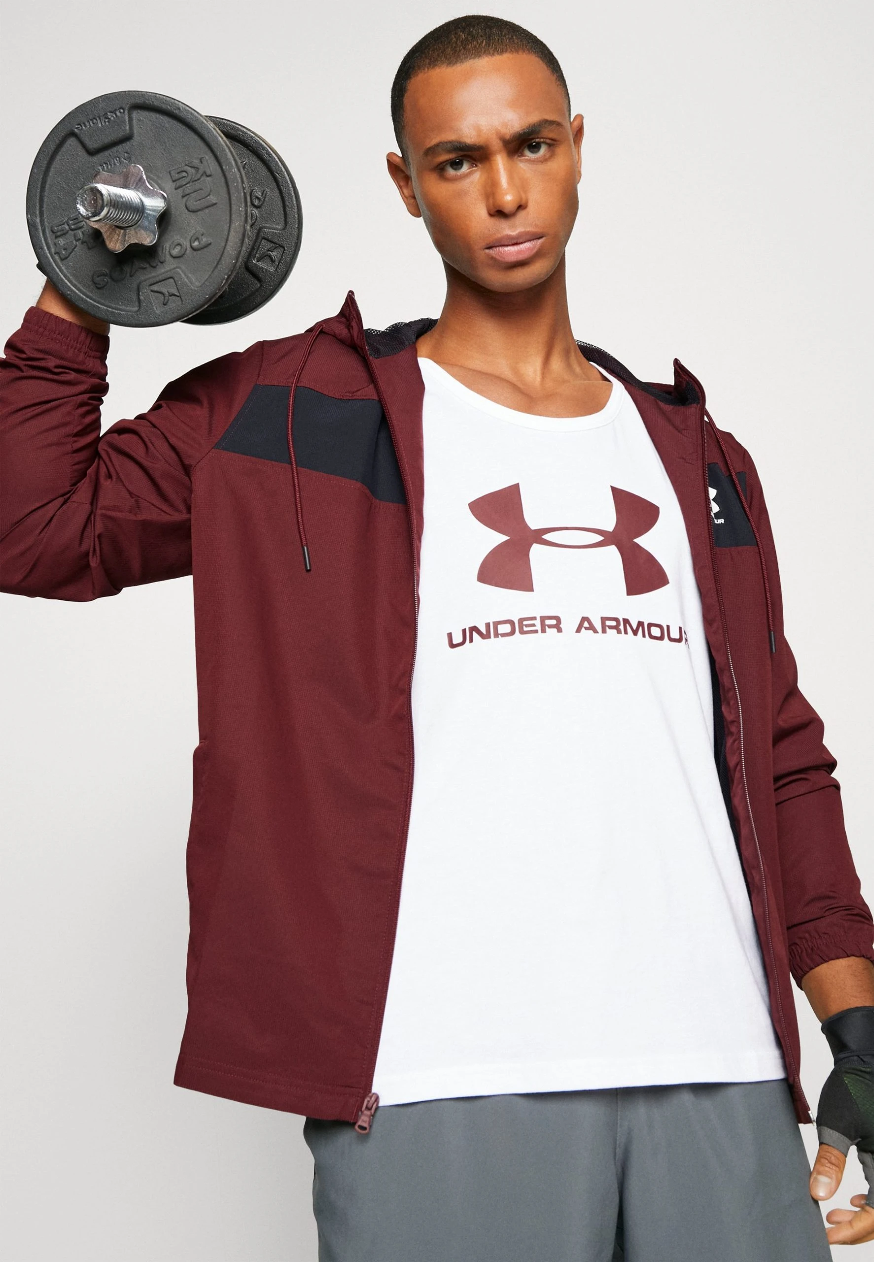 SPORTSTYLE - Bluza z kapturem - chestnut red/black/white Under Armour SPORTSTYLE - Bluza Z Kapturem - Chestnut Red/black/white -Under Armour shop a09006762d574b51a13559b0f78820bc scaled