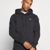 Under Armour RIVAL HOODIE - Bluza Z Kapturem - Black/onyx White