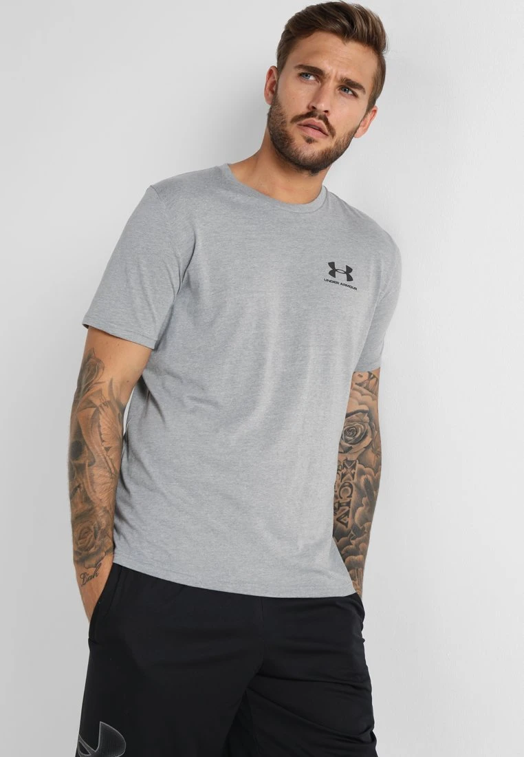 SPORTSTYLE LC SS - T-shirt basic - steel light heather/black Under Armour SPORTSTYLE LC SS - T-shirt Basic - Steel Light Heather/black -Under Armour shop a776c25209f246e481b41d0383356324