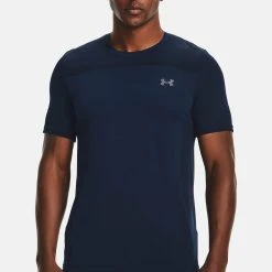 Under Armour SEAMLESS - T-shirt Z Nadrukiem - Academy