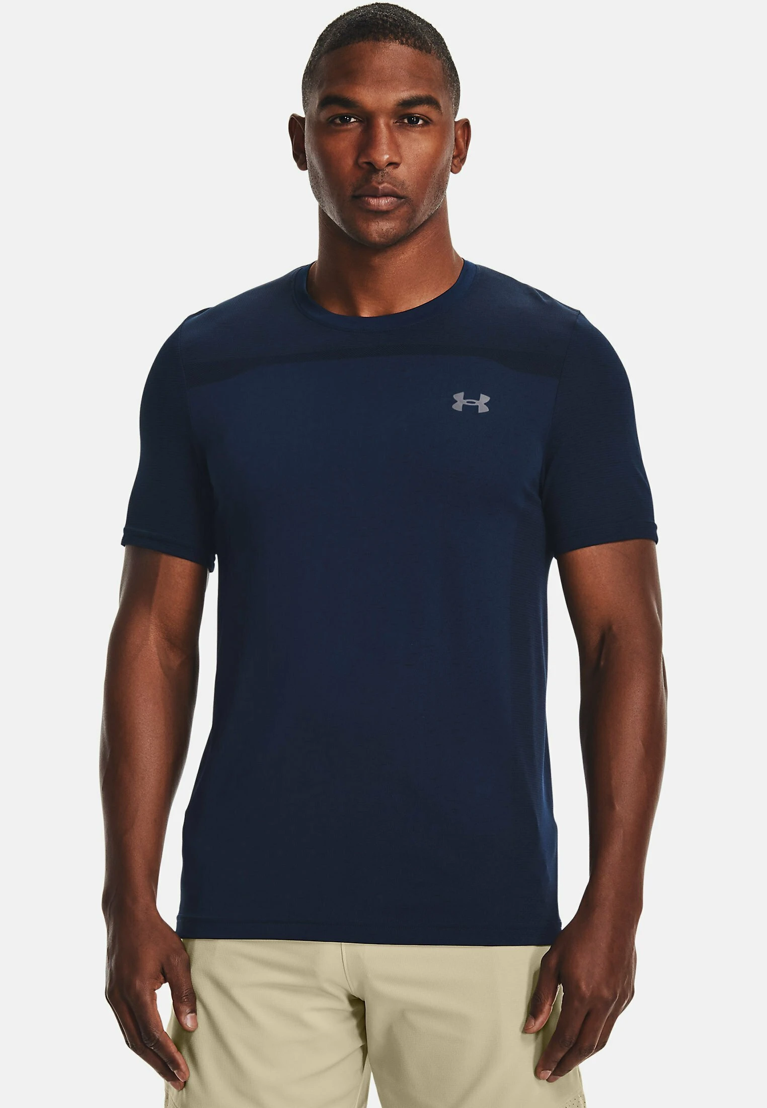 Under Armour SEAMLESS - T-shirt Z Nadrukiem - Academy 1 Under Armour SEAMLESS - T-shirt Z Nadrukiem - Academy