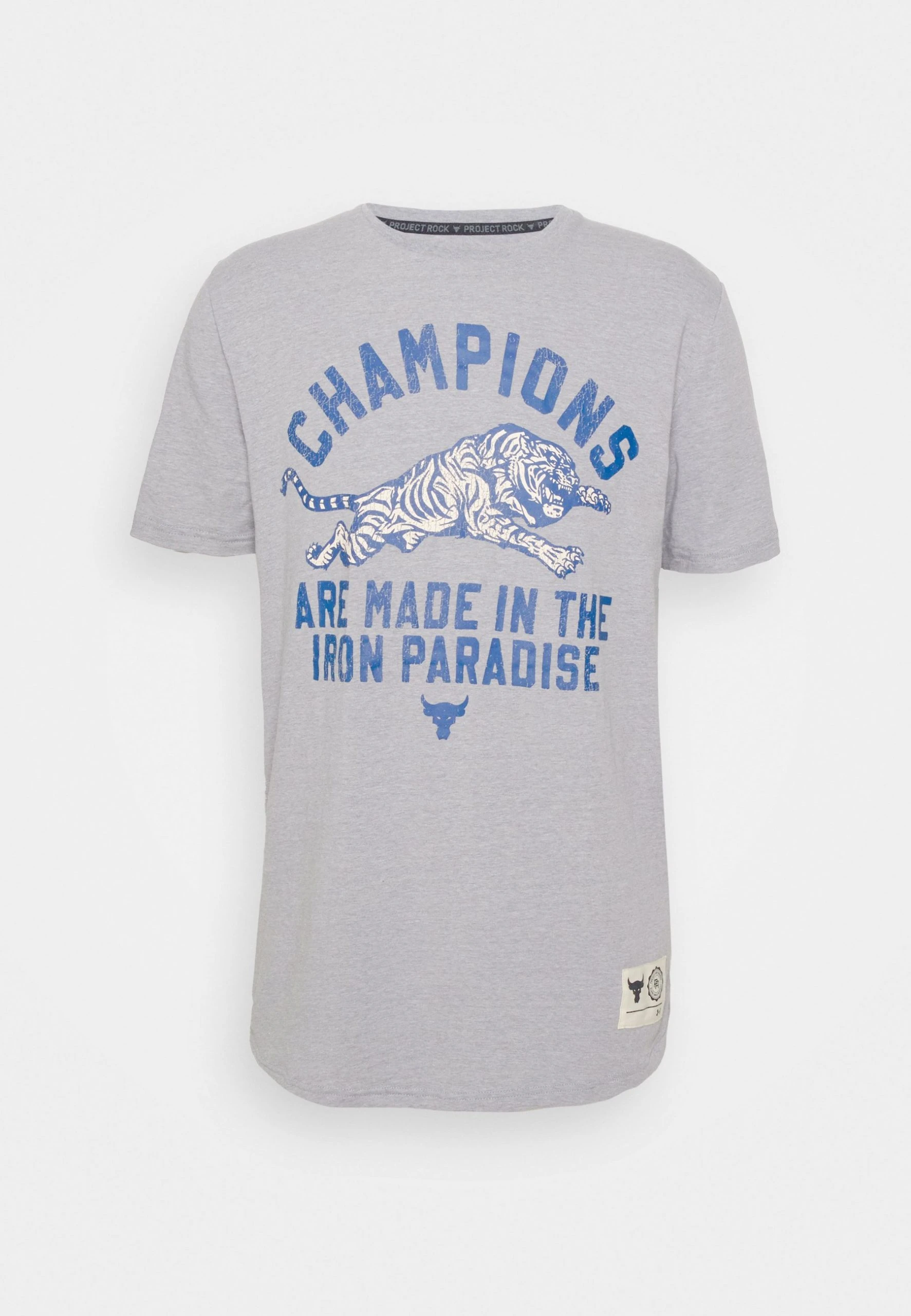 ROCK CHAMP - T-shirt z nadrukiem - steel light heather/blue mirage Under Armour ROCK CHAMP - T-shirt Z Nadrukiem - Steel Light Heather/blue Mirage -Under Armour shop aca3d57239244e09ac717a06c81a1e96 scaled