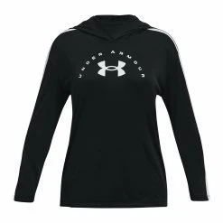 Under Armour LONG-SLEEVES - Bluza Z Kapturem - Black