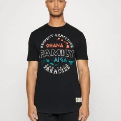 Under Armour PJT ROCK FAMILY - T-shirt Z Nadrukiem - Black/ivory