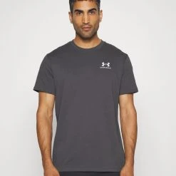 Under Armour LOGO HEAVYWEIGHT - T-shirt Basic - Jet Gray/rise