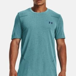 Under Armour SHORT SLEEVES UA SEAMLESS GRID SS - Koszulka Sportowa - Glacier Blue