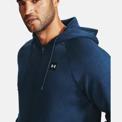 Under Armour RIVAL HOODIE - Bluza Rozpinana - Academy -Under Armour shop b8010e295551485fa47bb6beec5f0313