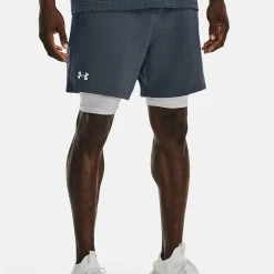 Under Armour VANISH - Krótkie Spodenki Sportowe - Downpour Gray