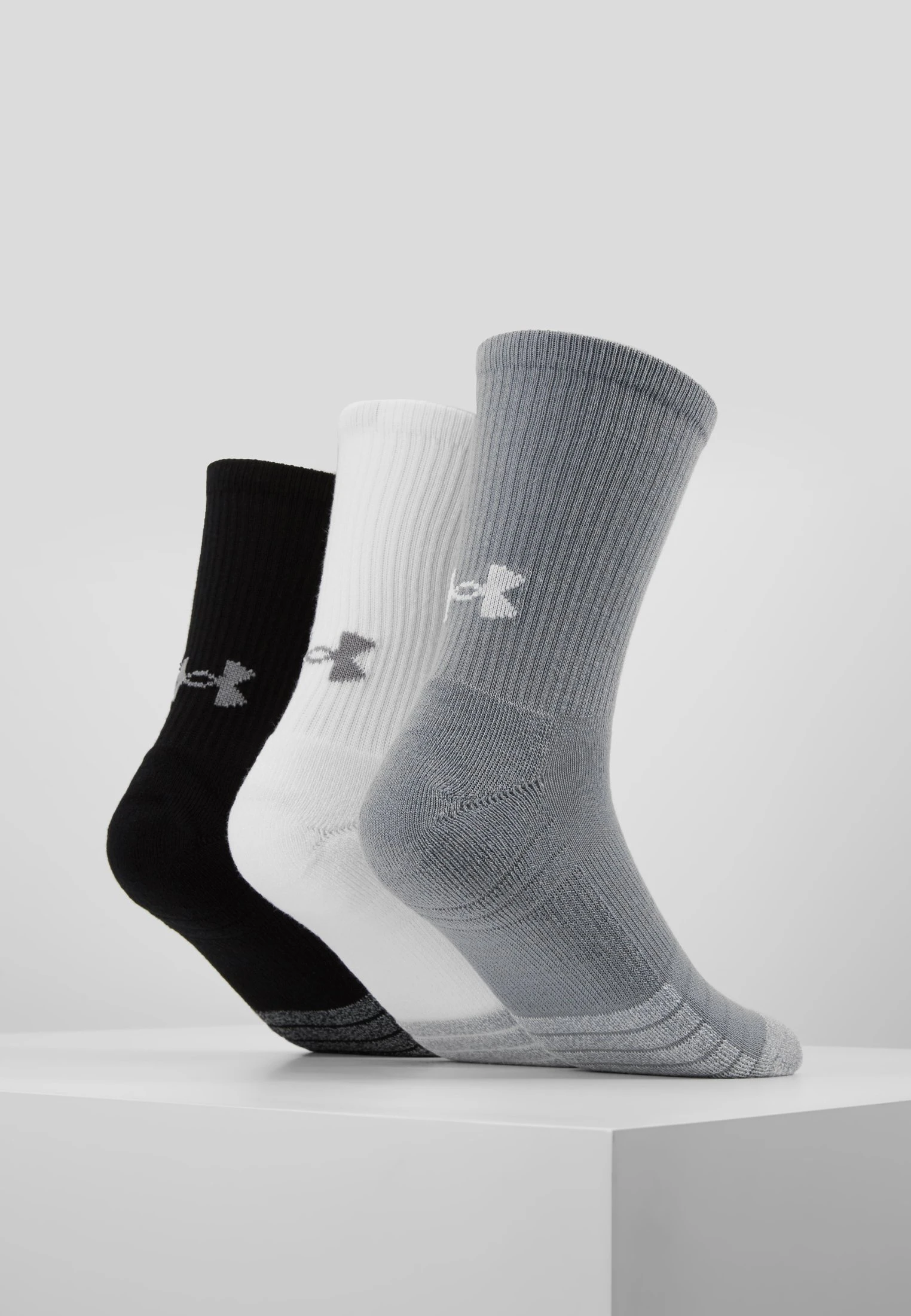 HEATGEAR CREW 3 PACK - Skarpety sportowe - steel/white Under Armour HEATGEAR CREW 3 PACK - Skarpety Sportowe - Steel/white -Under Armour shop bcb7a1f56b9c40aabf366b980d96d96b