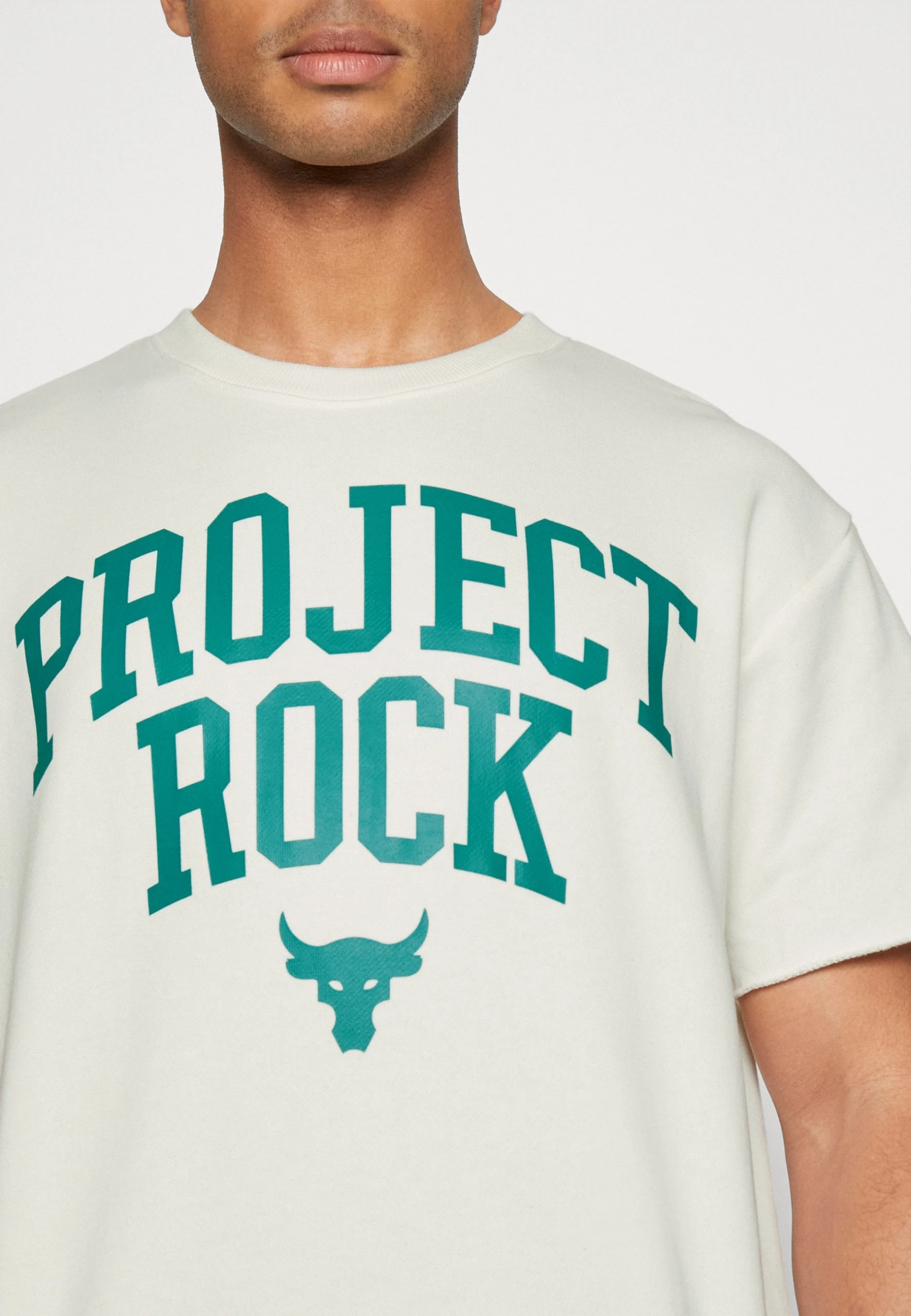 Under Armour ROCK - T-shirt Z Nadrukiem - Ivory/coastal Teal/black 5 Under Armour ROCK - T-shirt Z Nadrukiem - Ivory/coastal Teal/black - obrazek 5