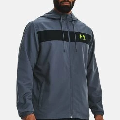 Under Armour SPORTSTYLE - Bluza Z Kapturem - Downpour Gray