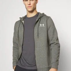 Under Armour ESSENTIAL - Bluza Rozpinana - Pitch Gray Medium Heather/white -Under Armour shop be9f88be4fa2436181d97b36cf0430f6 scaled