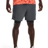 Under Armour VANISH - Krótkie Spodenki Sportowe - Pitch Gray / Black / Black